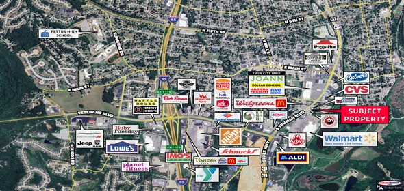 606 S. Truman Blvd Festus Missouri, 63028 | Wal-Mart QSR Out Parcel Available