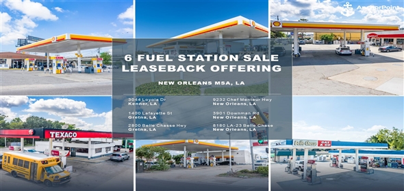 6 Locations in Louisiana - Show on Map New Orleans Louisiana, 70127 | 6 Fuel Station Sale-Leaseback Offering