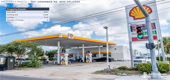 6 Locations in Louisiana - Show on Map New Orleans Louisiana, 70127 | 6 Fuel Station Sale-Leaseback Offering