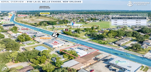 6 Locations in Louisiana - Show on Map New Orleans Louisiana, 70127 | 6 Fuel Station Sale-Leaseback Offering