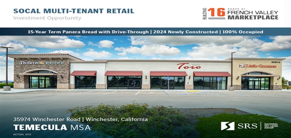 35974 Winchester Rd Winchester California, 92596 | Shops at French Valley Marketplace Bldg 16