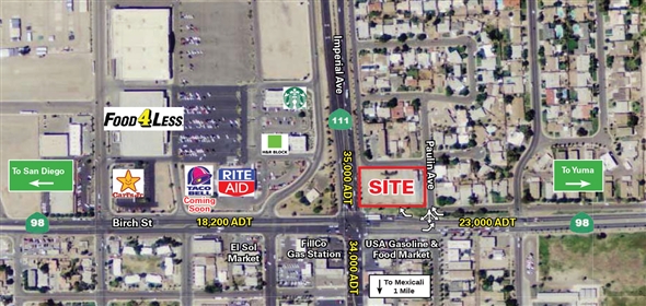 Hwy 111 & Hwy 98 Calexico California, 92231 | Commercial Land for Lease in Calexico