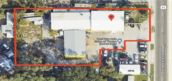 10802 N Nebraska Ave Tampa Florida, 33612 | TAMPA WAREHOUSE 3000 SF WITH OUTSIDE STORAGE FOR LEASE