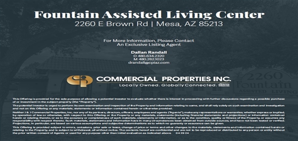 2260 E Brown Rd Mesa Arizona, 85213 | Fountain Assisted Living Center