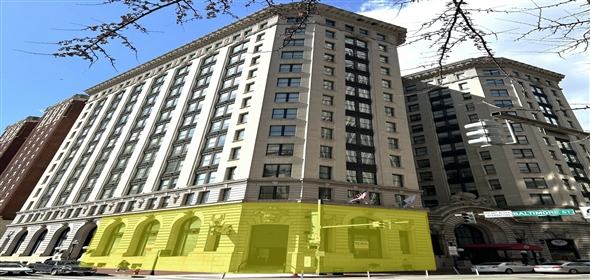 2 North Charles Street Baltimore Maryland, 21201 | Storefront Retail Sale or Lease-The B&O Building - Kimpton Hotel Monaco