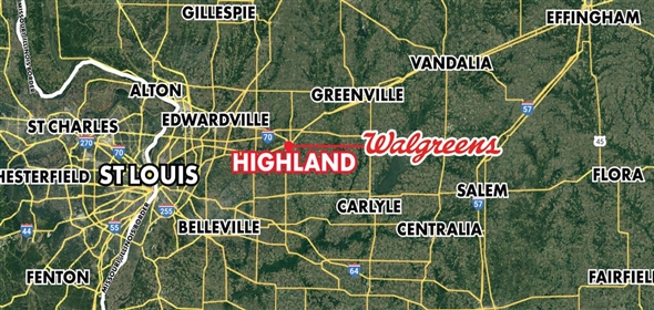 110 Walnut St Highland Illinois, 62249 | Walgreens – Highland IL.