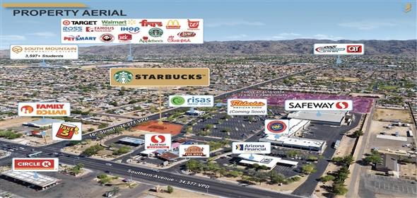 SWC 16th street & Southern Avenue Phoenix Arizona, 85041 | Grocery-Anchored Starbucks Offering