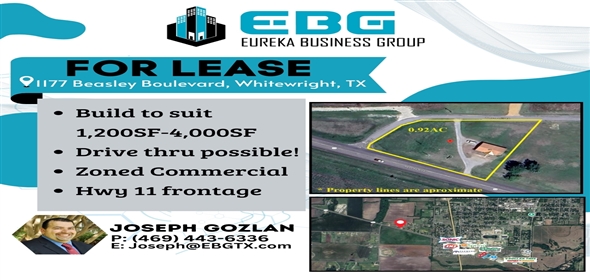 1177 Beasley Blvd Whitewright, TX 75491 Whitewright Texas, 75491 | Build-to-Suit Retail For Lease: 1177 Beasley Blvd Whitewright, TX 75491