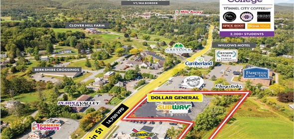 384 Main St Williamstown Massachusetts, 01267 | Dollar General & Subway
