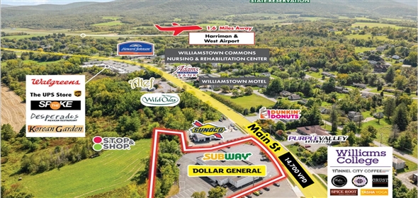 384 Main St Williamstown Massachusetts, 01267 | Dollar General & Subway