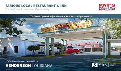 1008 Hendersno Levee Rd Henderson Louisiana, 70517 | Pat's Fisherman's Wharf Restaurant, Henderson, LA