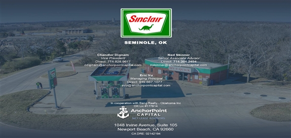 1001 N Harvey Rd, Seminole Oklahoma, 74868 | Sinclair Gas Station