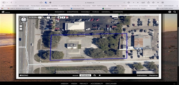 2065 N. Wickham Road Melbourne Florida, 32935 | Redev 1 Acre For Lease -2065 N Wickham Rd