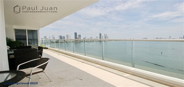 Corner of 14th Avenue and 6th Street.  Bolivar, 130001 | Bayfront Apartment with Panoramic Views in Castillogrande – 3 Beds, Impeccable Condition