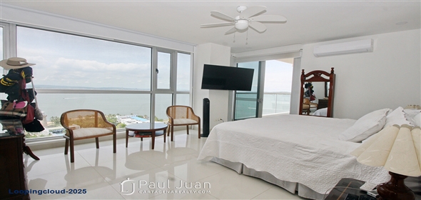 Corner of 14th Avenue and 6th Street.  Bolivar, 130001 | Bayfront Apartment with Panoramic Views in Castillogrande – 3 Beds, Impeccable Condition