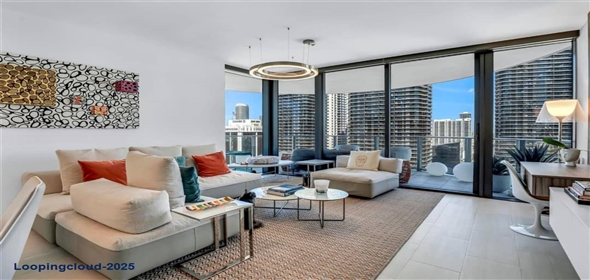 1000 Brickell Plz # 2912 Miami Florida, 33131 | Elegant Corner Unit with Designer Finishes and Spectacular Views