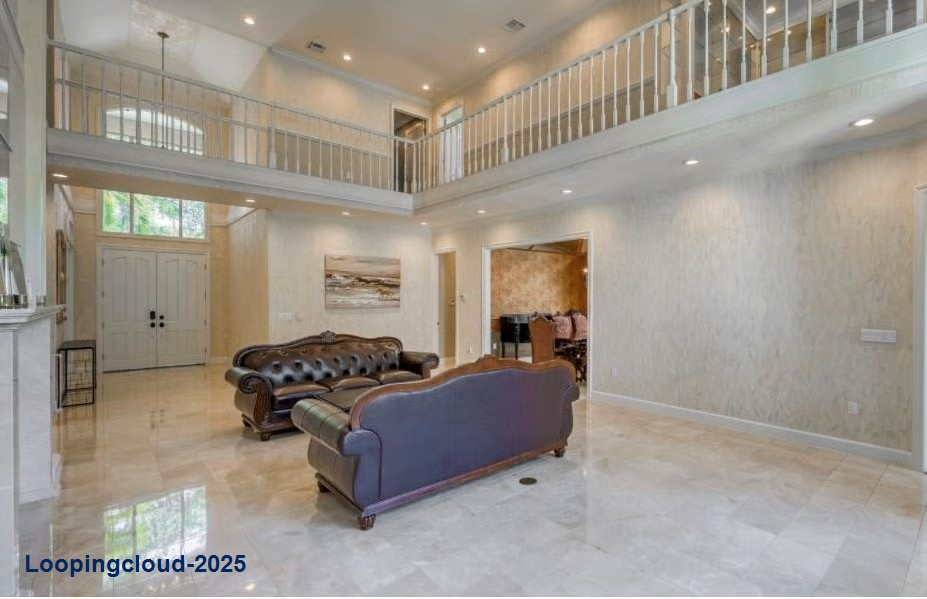 5BR Pool Home with Soaring Ceilings & Balcony Views - Elegant Custom Estate in The Oaks Bayside