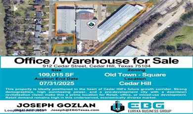 912 Cedar Street, Cedar Hill, Texas 75104 , Cedar Hill Texas                                                                                                75104
