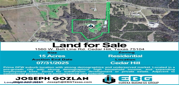 1560 W. Belt Line Rd. Cedar Hill, Texas 75104 Cedar Hill Texas, 75104 | Land For Sale: 1560 W. Belt Line Rd. Cedar Hill, Texas 75104