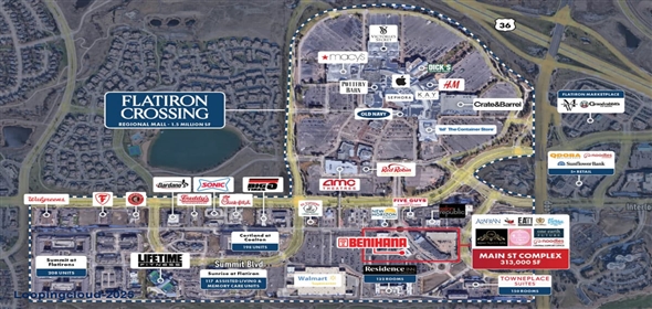 515 Zang Street Broomfield Colorado, 80021 | Benihana | Adjacent to Flatiron Crossing Regional Mall