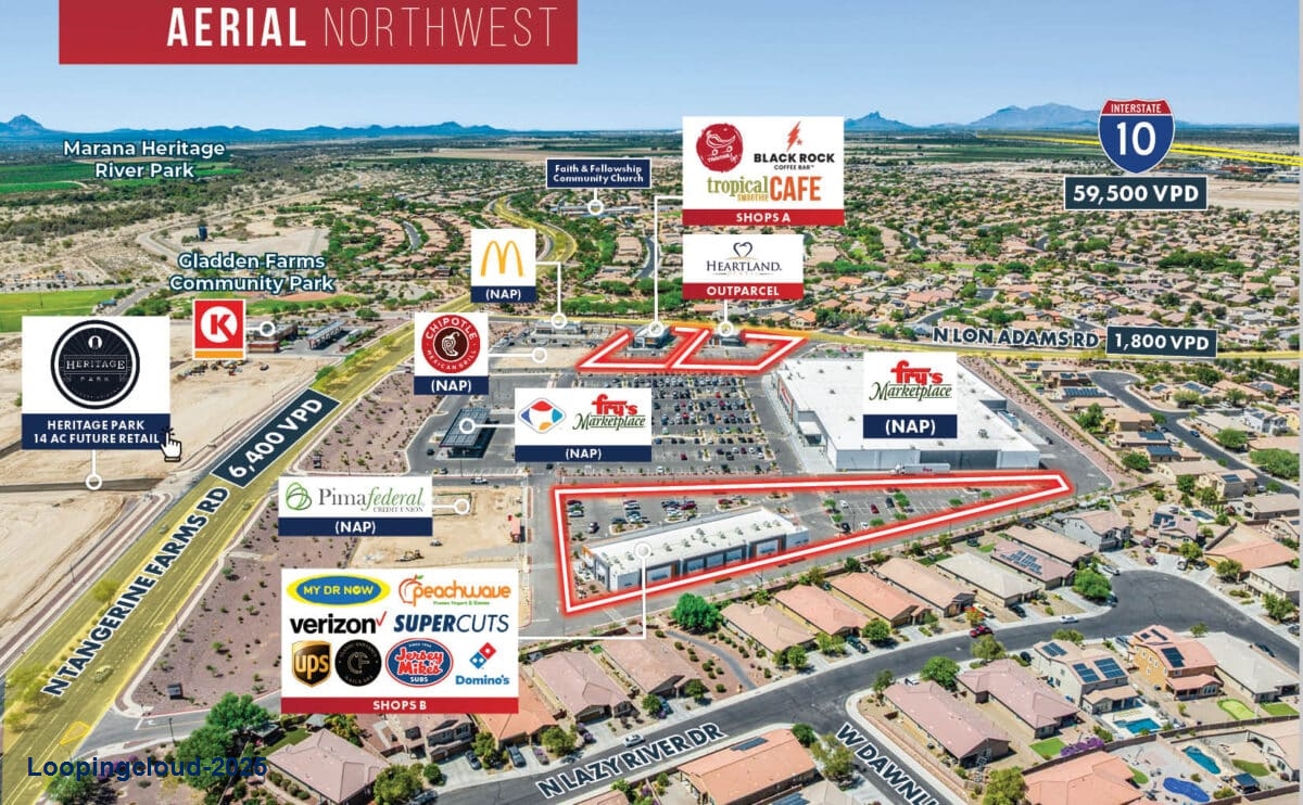Gladden Farms | Grocery Anchored Shops & Outparcel Marana Arizona 85653