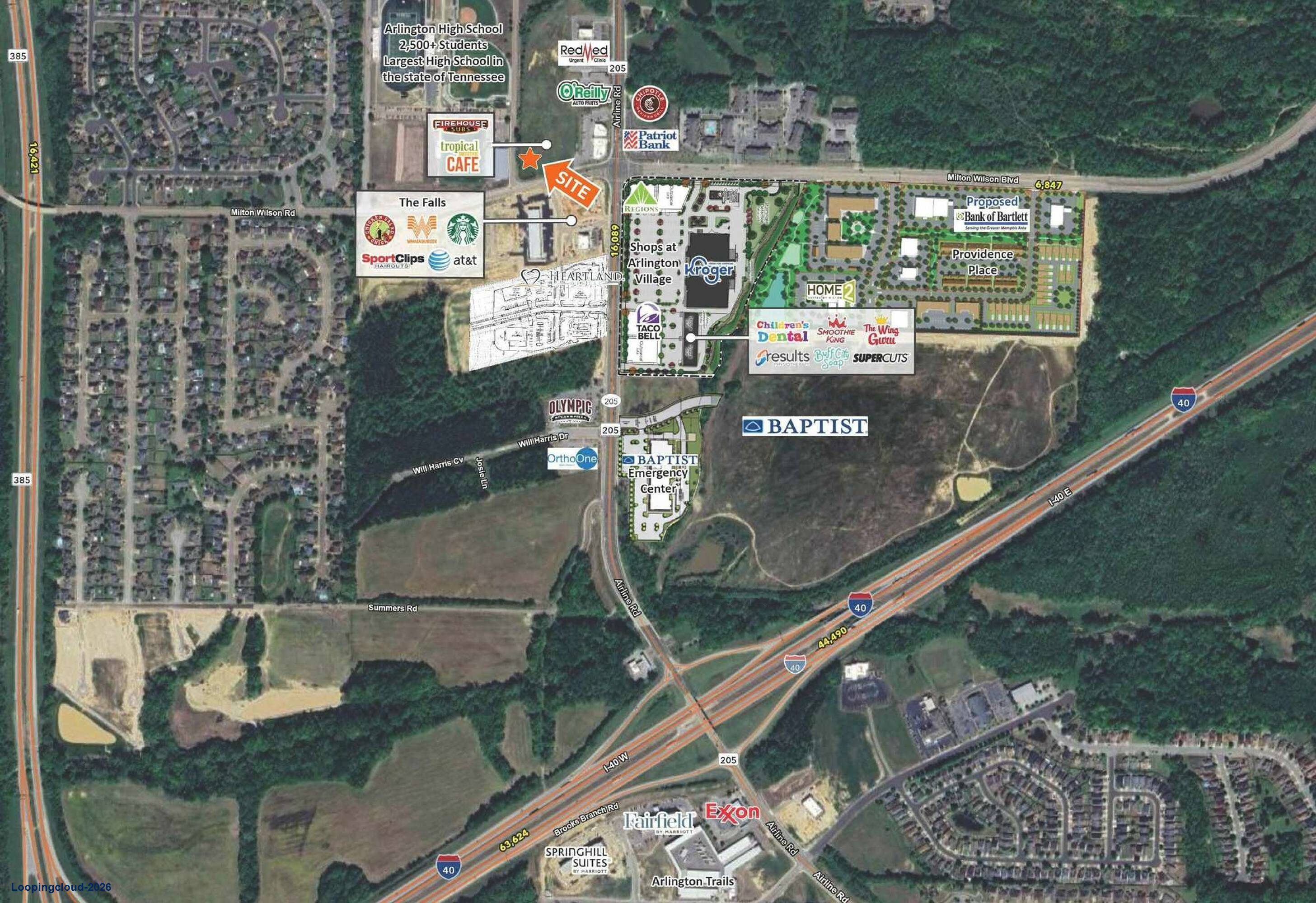 Prime Retail Opportunity in Arlington, TN | Milton Wilson Dr & Airline Rd