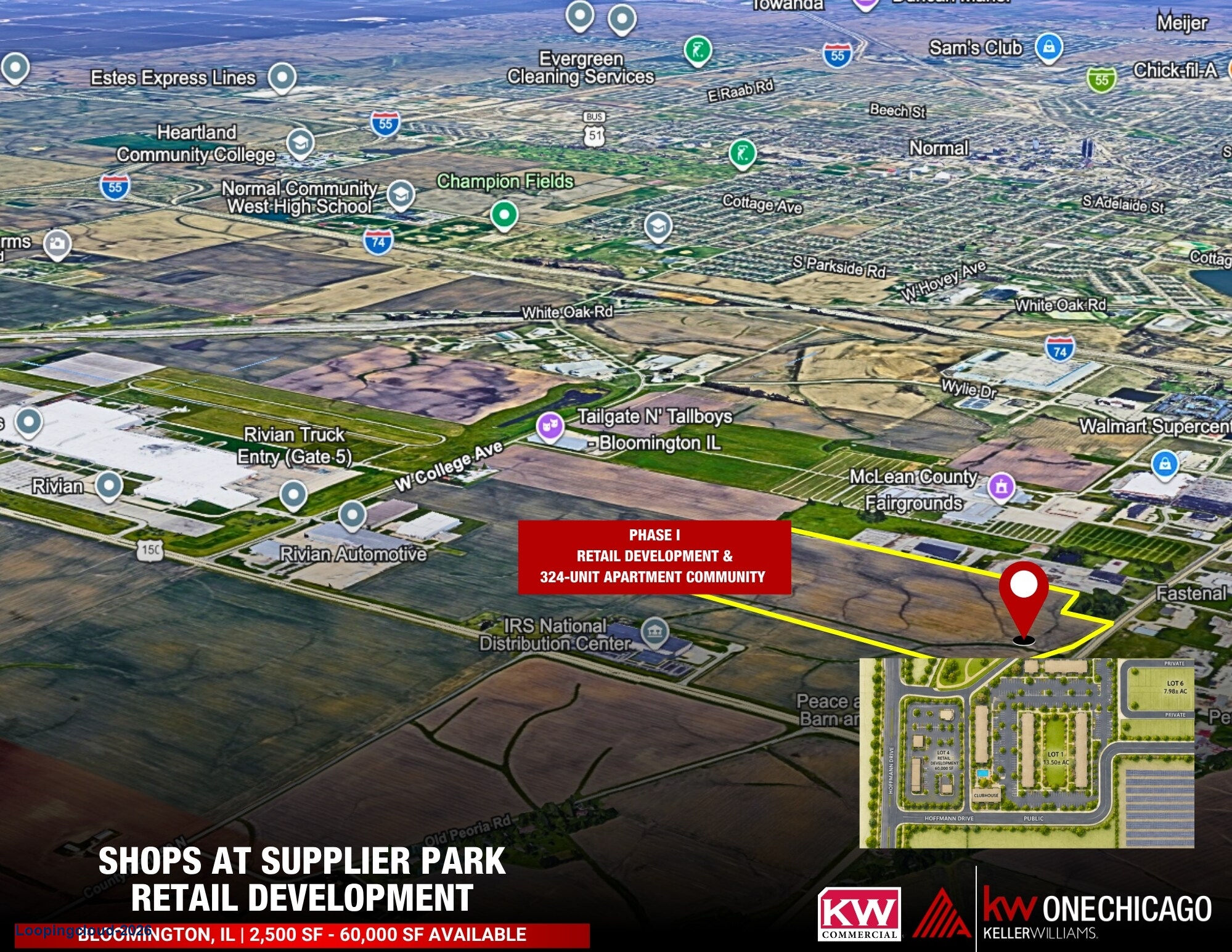 Premier Retail Hub in Bloomington: New Commercial Spaces from 5,000 to 60,000 SF IL 61705