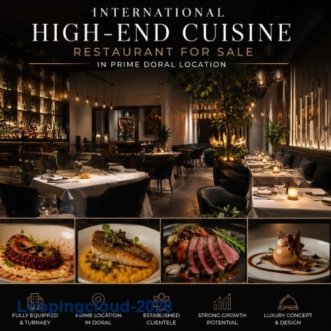 International High-End Cuisine Rest For Sale In Prime Doral Location