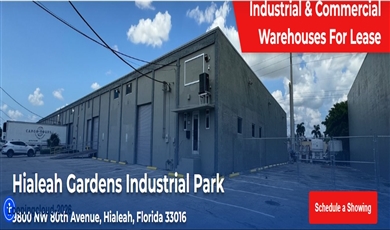 Industrial & Commercial  Warehouses For Lease at Hialeah Gardens Industrial Park, FL