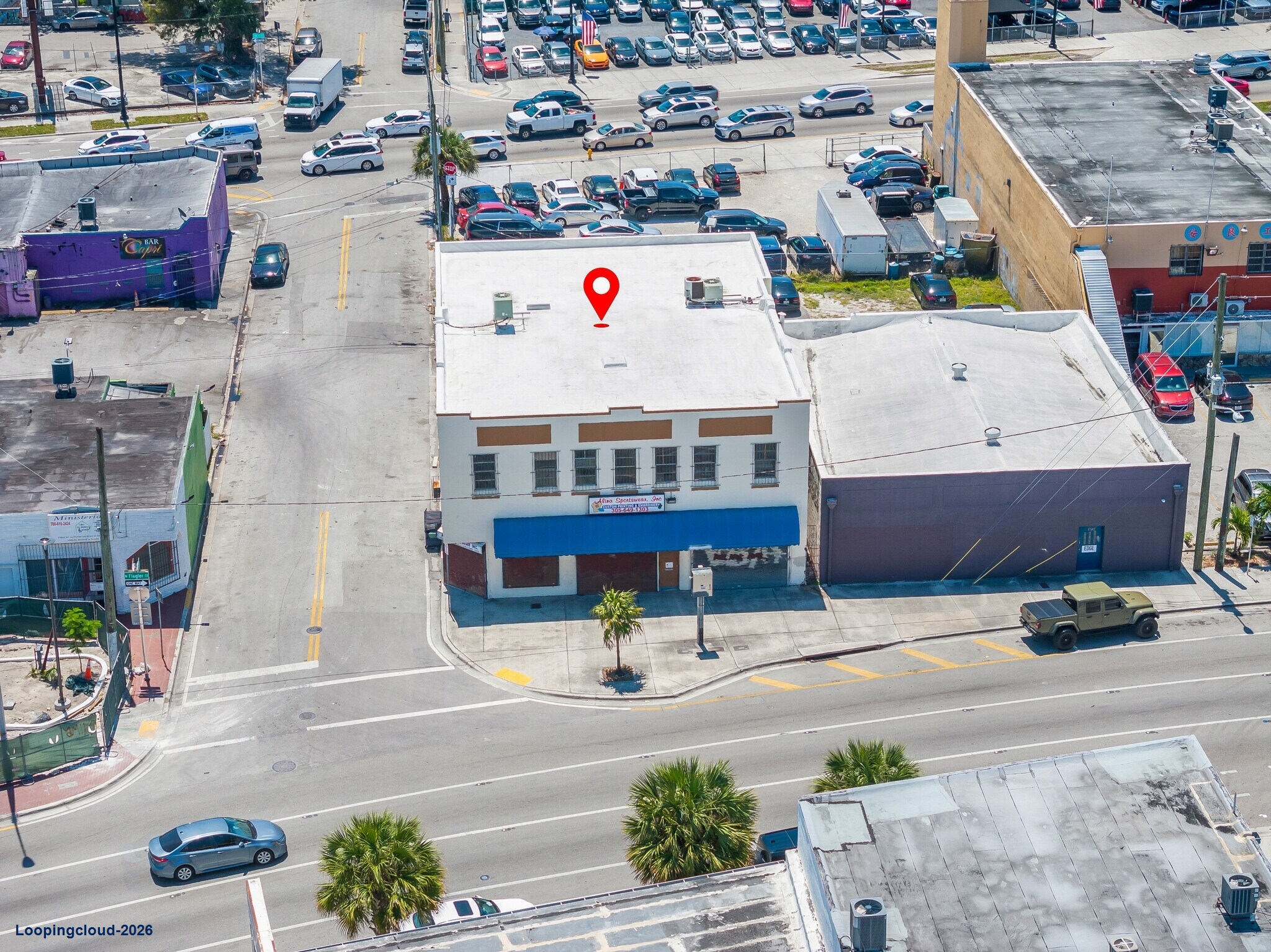 Prime Hard Corner Retail and Office Building for Lease in Little Havana, Miami FL 33135